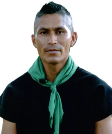 Retrato de un hombre con pañoleta verde.